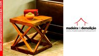 BANQUETA DE MADEIRA - BANQUETA RUSTICA - XIS