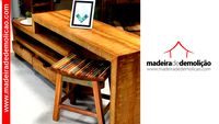 RACK DE MADEIRA - RACK RUSTICO - RETRATIL 1,40M