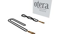 Colar Decorativo - Colar de mesa - Preto verniz + jaspe imperador