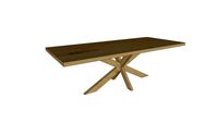 Table CASSIS en chêne massif - pied XX 10x5