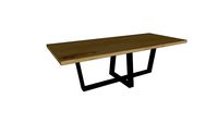 Table CASSIS en chêne massif - pied W 10x4
