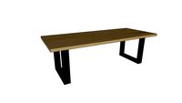 Table CASSIS en chêne massif - pieds U 12x6