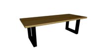 Table CASSIS en chêne massif - pieds U 10x10