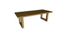 Table CASSIS en chêne massif - pieds U 10x10 bois