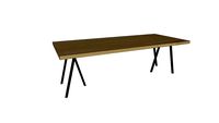 Table CASSIS en chêne massif - pieds triple 3x3