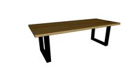 Table CASSIS en chêne massif - pieds O 10x6