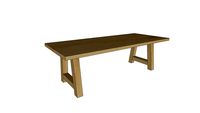 Table CASSIS en chêne naturel - pieds A 10x10 bois
