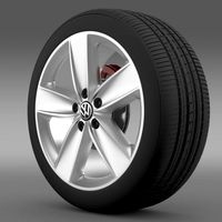 VW Polo 2010 wheel 3D Model