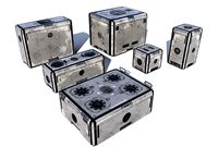 Sci Fi old white cargo crates