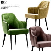 Blush Lambert Strip Dining Chair