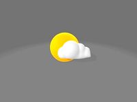 Sun with clouds