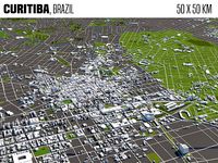 Curitiba Brazil 50x50km