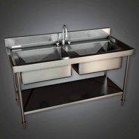 KTC - Kitchen Industrial Sink - PBR Game Ready