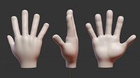 Cartoon stylized hand
