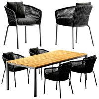 Solpuri Loop chair Classic Alu table set