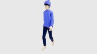 Rigged Character With Winter Cloths version1