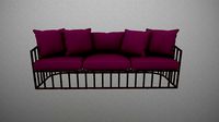 Robert Plum Bella sofa Sylvie Violet Fabric