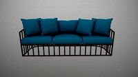 Robert Plum Bella sofa Sylvie Teal Fabric
