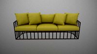 Robert Plum Bella sofa Sylvie Leaf Fabric