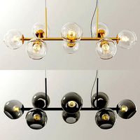 Staggered Glass Chandelier - 8 Light