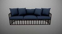 Robert Plum Bella sofa Sylvie Indigo Fabric