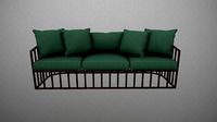 Robert Plum Bella sofa Sylvie Emerald Fabric