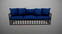 Robert Plum Bella sofa Sylvie Cobalt Fabric