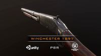Winchester 1897 shotgun ww2 pbr low-poly