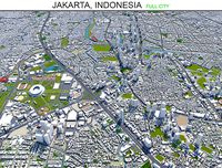 Jakarta City in Indonesia 50km