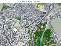 Karaj City in Iran 50km AI