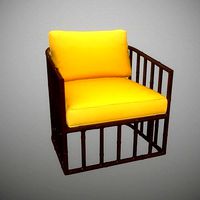 Robert Plum Bella Arm chair Meyer Lemon Fabric