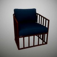 Robert Plum Bella Arm chair Hibbert Indigo Fabric