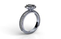 Engagement Ring Halo Settings With Basket Style For Media - SK1