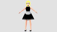 WENDY MAID 3D MODEL CHARACTER RIGGED T-POSE SHAPE KEYS