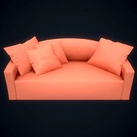 Polifirm Atollo Sofa Small Sylvie Coral Fabric