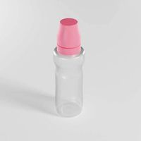 Feeding bottle with translucent plastic material
