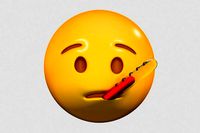 Emoji Face with Thermometer