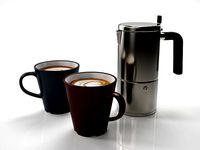 Coffee Pot and Coffee Cup