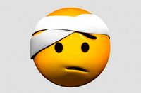 Emoji Face with Head-Bandage