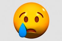 Emoji Sad but Relieved Face