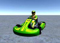 Low Poly Kart With Player 4