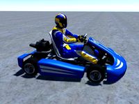 Low Poly Kart With Player 1