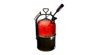 Old vintage concept painted gas flame lamp