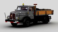IFA S4000-1 Flatbed Truck Coal