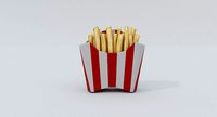 French Fries Low Poly 3D model