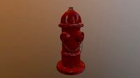 Realistic Fireplug 3D