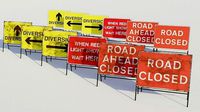 Temporary Traffic Sign - Low-poly PBR