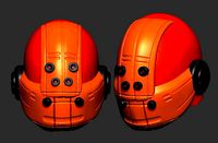helmet high poly sculpt 3d printable ver 7 3D model