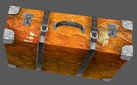 Suitcase leather shabby vintage Lowpoly