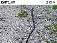 Kyoto Japan 50x50km